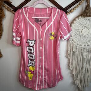 Disney Winnie the Pooh Piglet BFF Pink Stripe Jersey Top